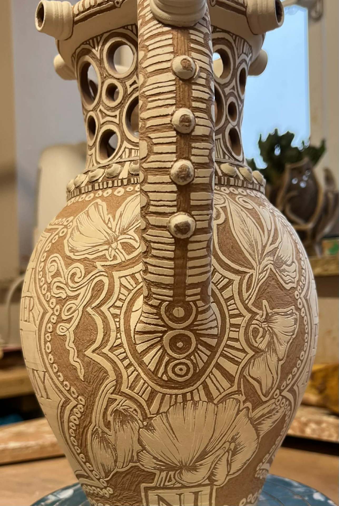 Throwing stage of a piece in progress.